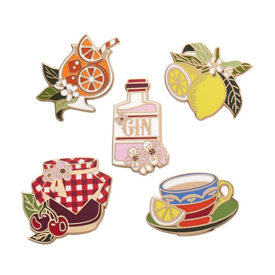 Erstwilder Enamel Pins | Botanical Fruit Enamel Pin Pack - 5 Piece