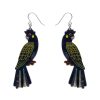 Erstwilder Earrings | Bella The Black Cockatoo Drop Earrings