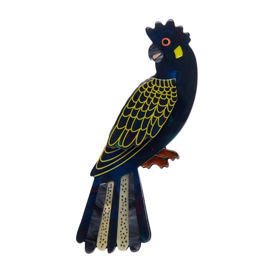 Erstwilder Brooches | Bella The Black Cockatoo Brooch