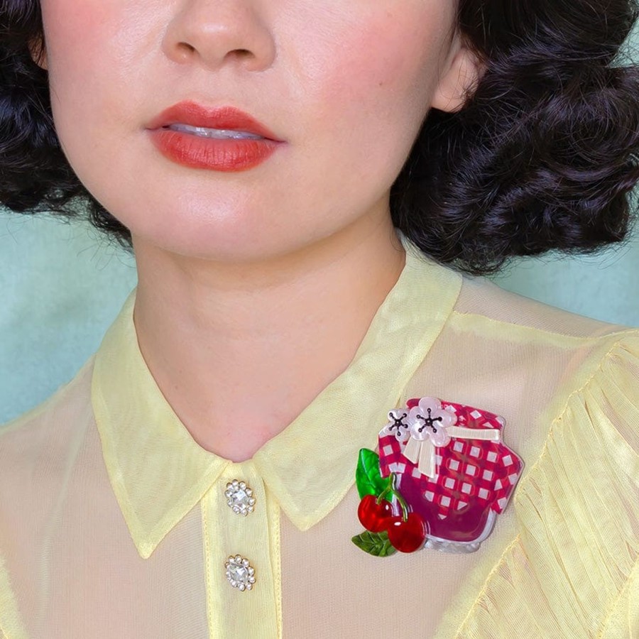 Erstwilder Brooches | Black Cherry Bounce Brooch