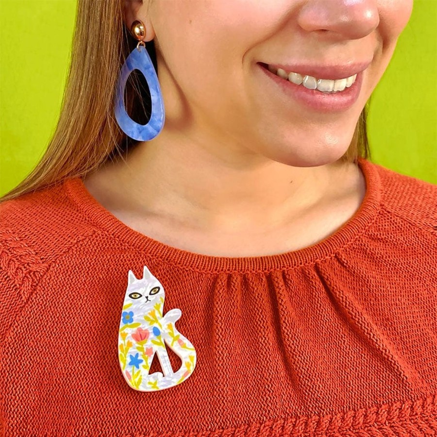 Erstwilder Brooches | Feline Florescence Brooch