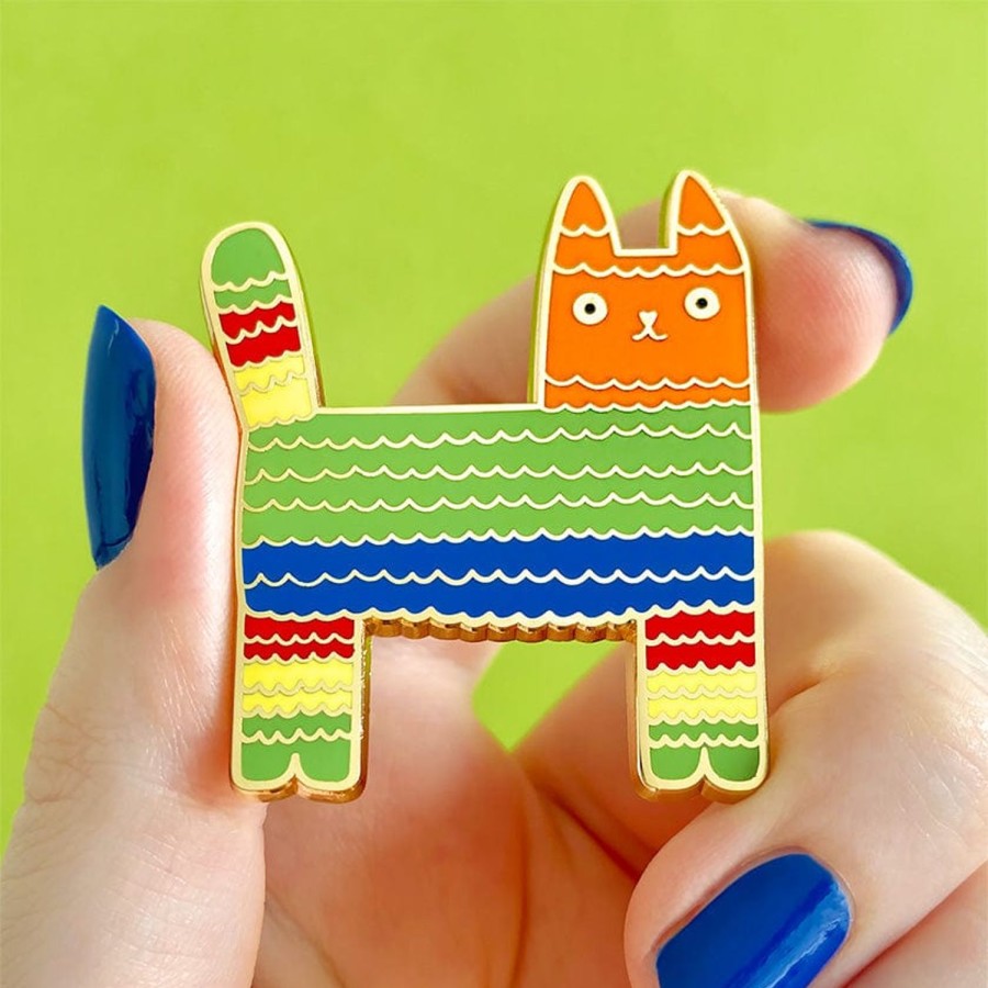 Erstwilder Enamel Pins | Pinata Cat Enamel Pin