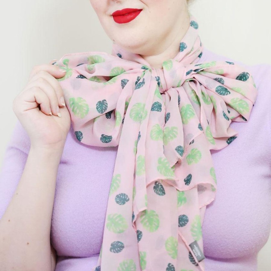 Erstwilder Scarves | Fronds Of Fancy Monstera Large Neck Scarf