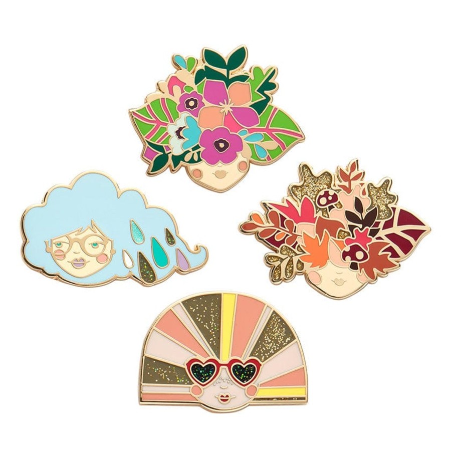 Erstwilder Enamel Pins | Laura Blythman Enamel Pin Pack - 4 Piece