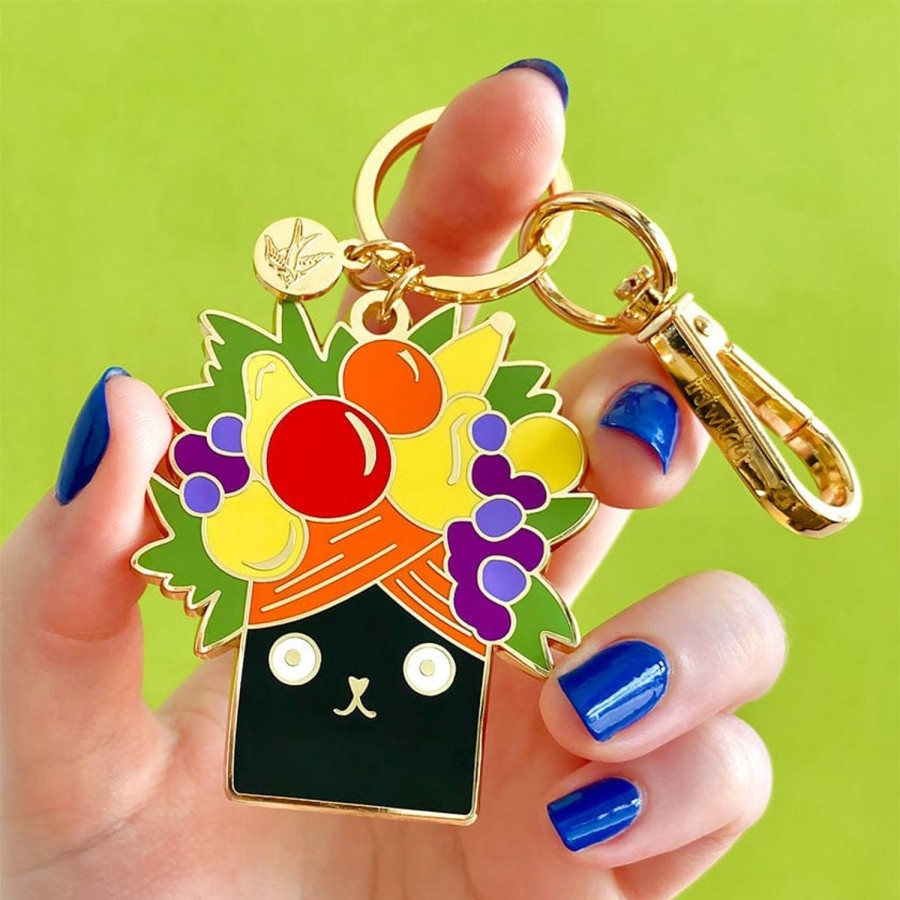 Erstwilder Enamel Key Rings | Catmen Miranda Enamel Key Ring