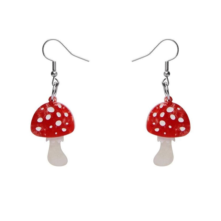 Erstwilder Earrings | Twinning Toadstools Drop Earrings