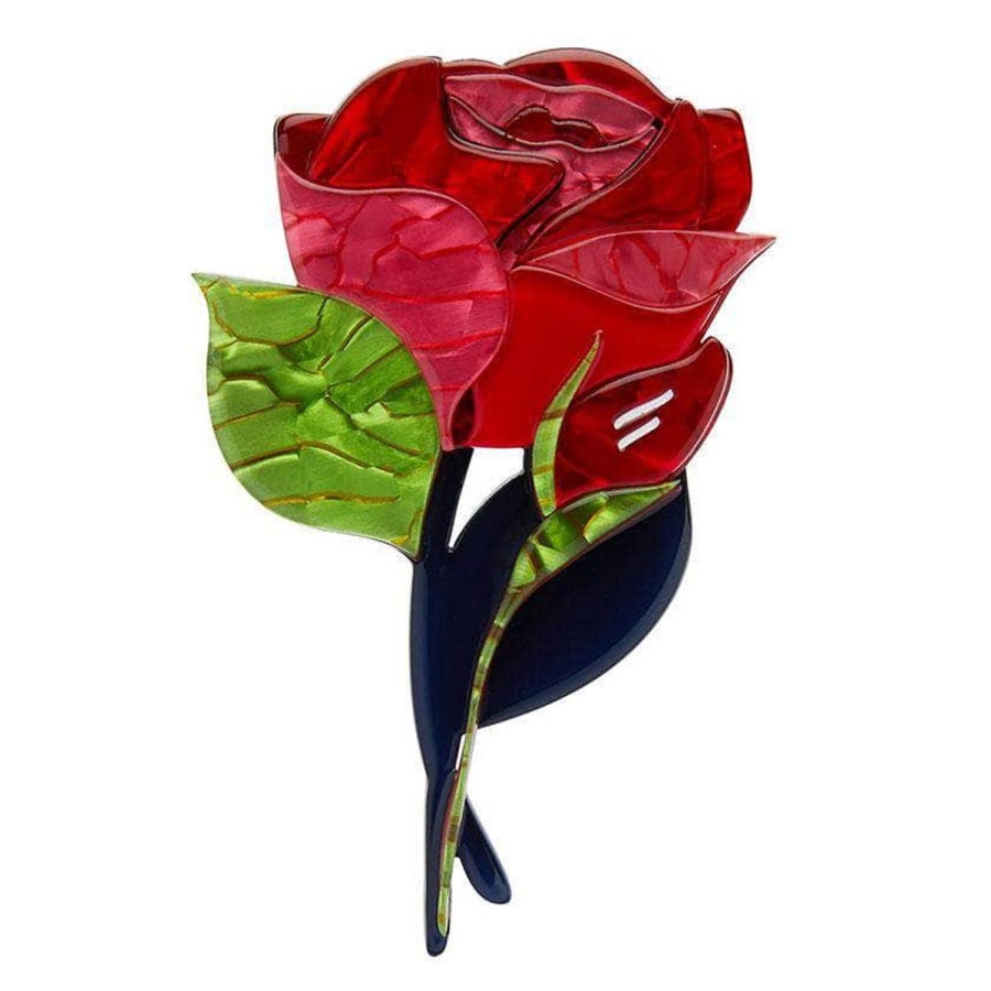 Erstwilder Brooches | Budding Romance Rose Brooch