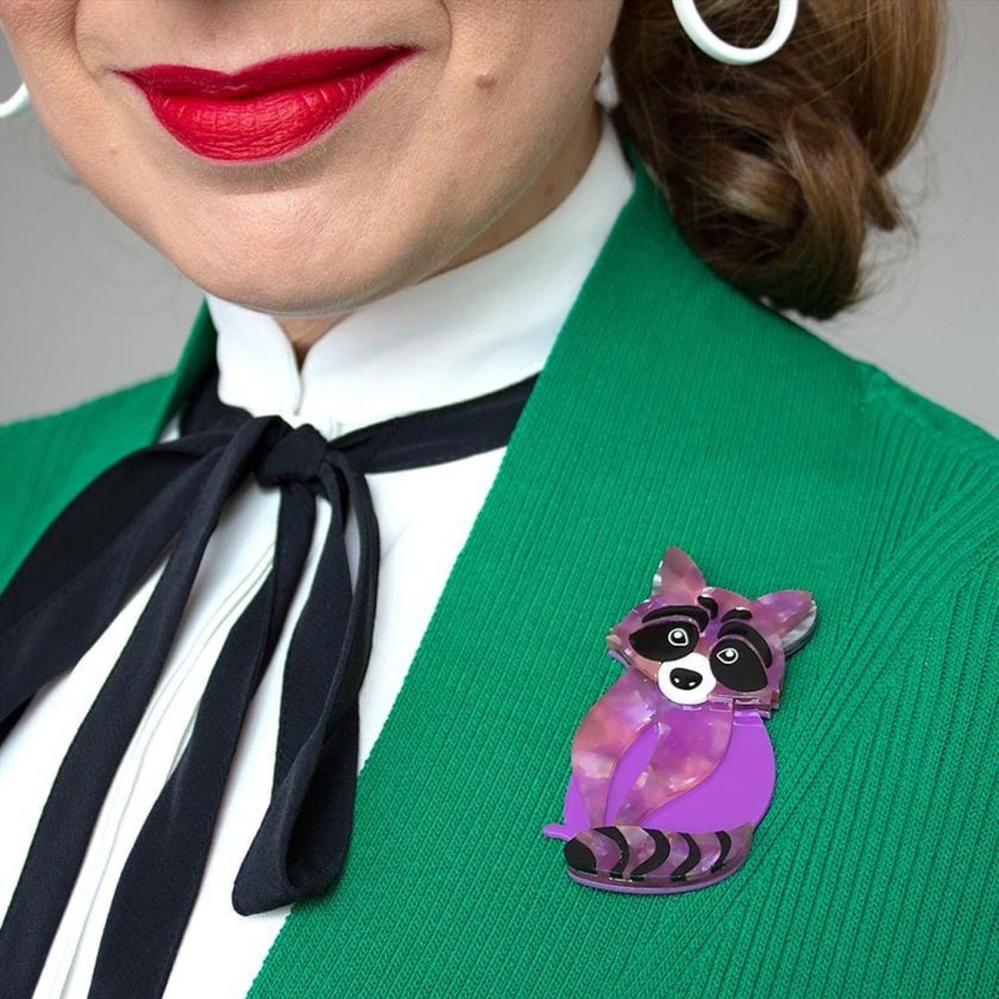 Erstwilder Brooches | Rocket'S Riot Raccoon Brooch