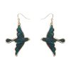 Erstwilder Essential Earrings | Swallow Ripple Glitter Resin Drop Earrings - Green