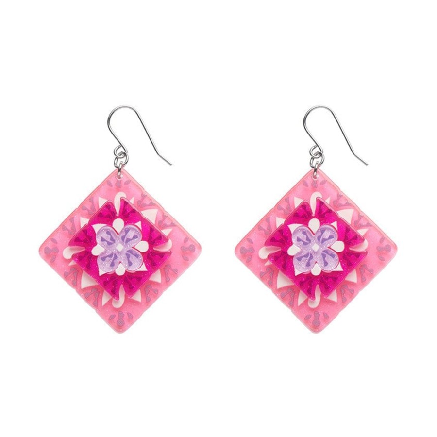 Erstwilder Earrings | Cosy Comfort Earrings - Pink