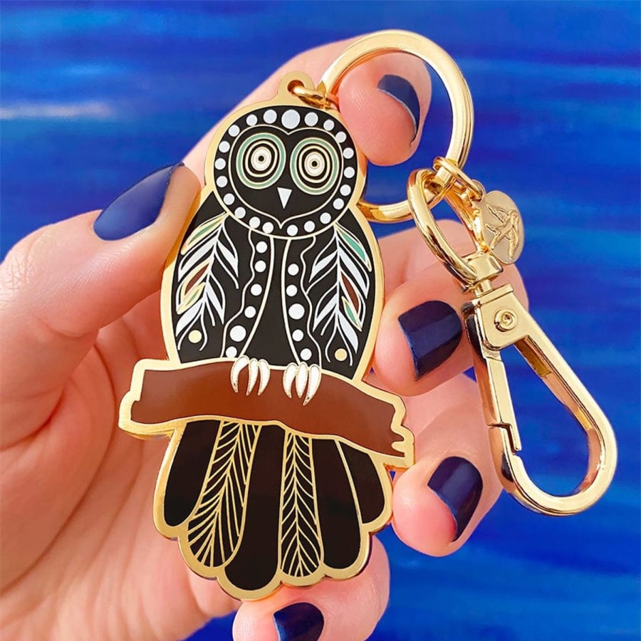 Erstwilder Enamel Key Rings | The Owl 'Gugu' Key Ring