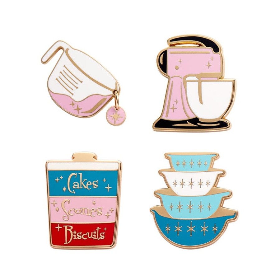 Erstwilder Enamel Pins | Vintage Kitchen Enamel Pin Pack - 4 Piece