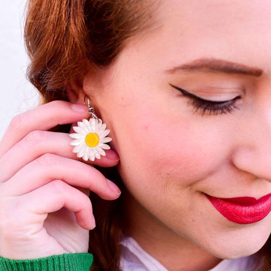 Erstwilder Earrings | She Loves Me Daisy Drop Earrings