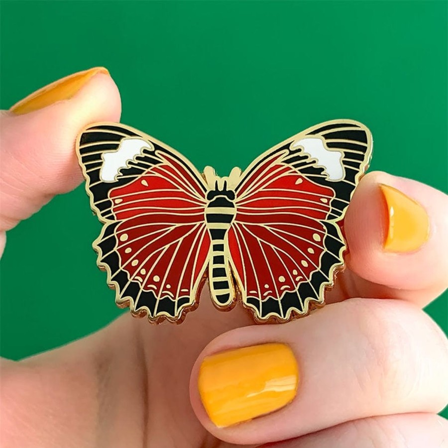 Erstwilder Enamel Pins | Wings Laced In Red Enamel Pin