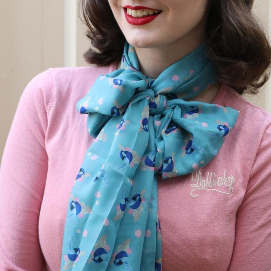 Erstwilder Scarves | Phoebe The Fairy Wren Neck Large Scarf