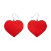 Erstwilder Essential Earrings | Love Heart Mirror Drop Earrings - Red