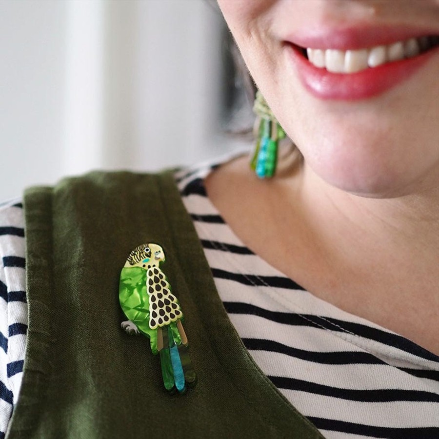 Erstwilder Brooches | Flossie The Budgie Brooch