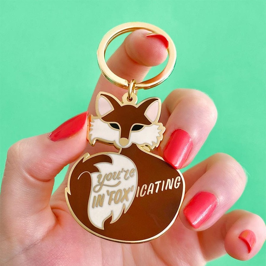 Erstwilder Enamel Key Rings | You'Re In"Fox"Icating Enamel Key Charm