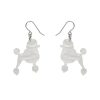 Erstwilder Essential Earrings | Poodle Ripple Hook Drop Earrings - White