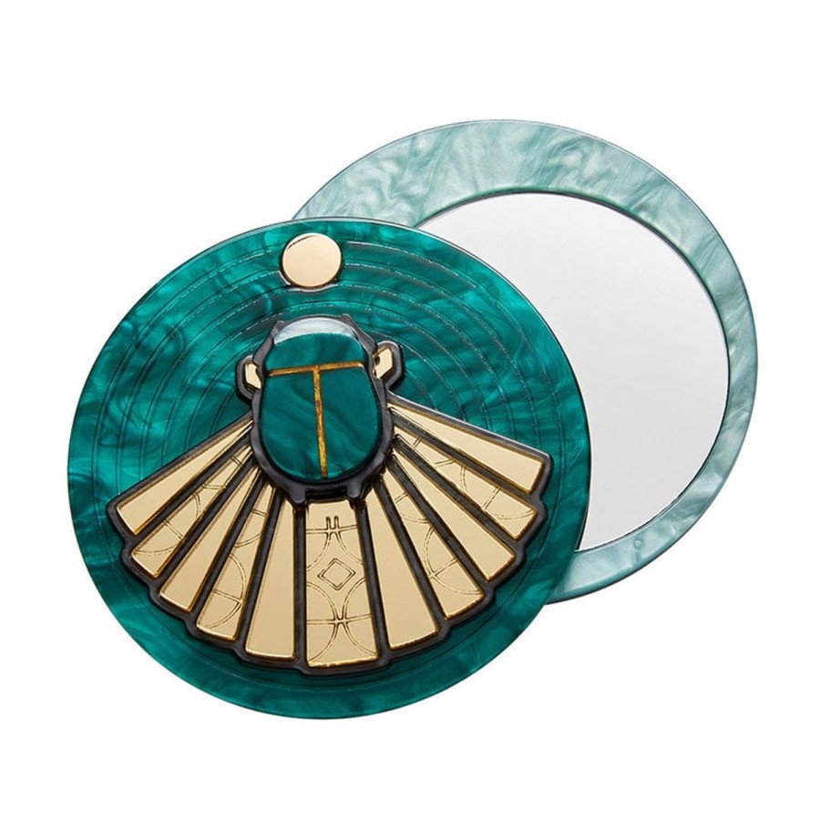 Erstwilder Mirror Compacts | The Heart Of Egypt Scarab Mirror Compact