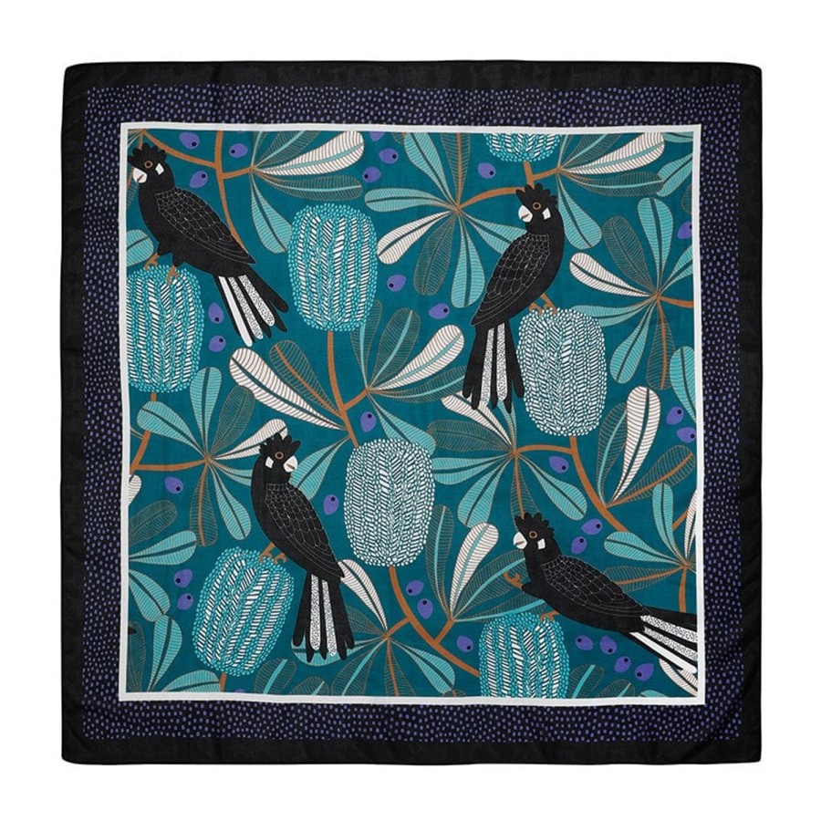 Erstwilder Scarves | Bella The Black Cockatoo Square Scarf