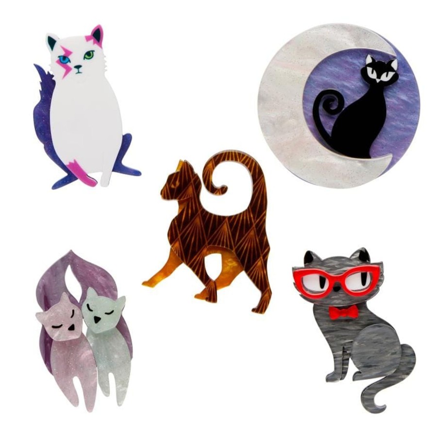 Erstwilder Brooches | Cat Minis Brooch Set - 5 Pack