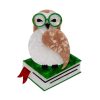 Erstwilder Brooches | Studious Snow Owl Brooch