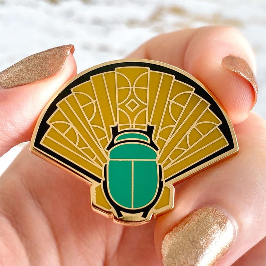 Erstwilder Enamel Pins | The Heart Of Egypt Scarab Enamel Pin