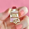 Erstwilder Enamel Pins | Pink Gin Party Enamel Pin