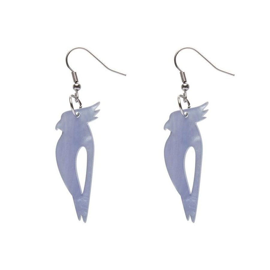 Erstwilder Essential Earrings | Kookaburra Ripple Resin Drop Earrings - Blue