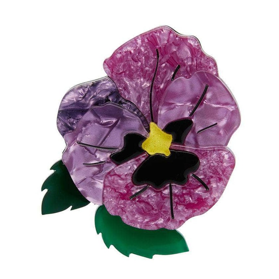 Erstwilder Brooches | On Sleeping Eyelids Pansy Brooch