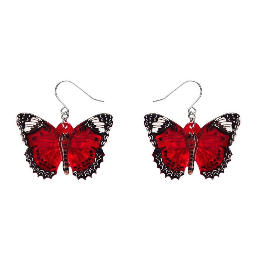 Erstwilder Earrings | Wings Laced In Red Earrings