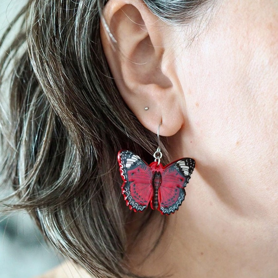 Erstwilder Earrings | Wings Laced In Red Earrings