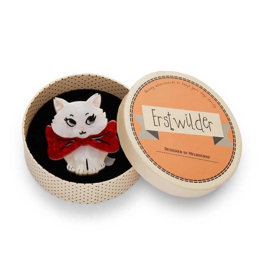 Erstwilder Brooches | Wrapped Up In Love Kitten Brooch