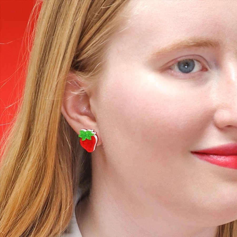 Erstwilder Earrings | Darling Strawberry Stud Earrings