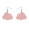 Erstwilder Essential Earrings | Solid Cloud Glitter Resin Drop Earrings - Pink