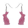 Erstwilder Essential Earrings | Bunny Ripple Resin Drop Earrings - Mauve