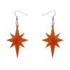 Erstwilder Essential Earrings | Starburst Ripple Resin Drop Earrings - Orange