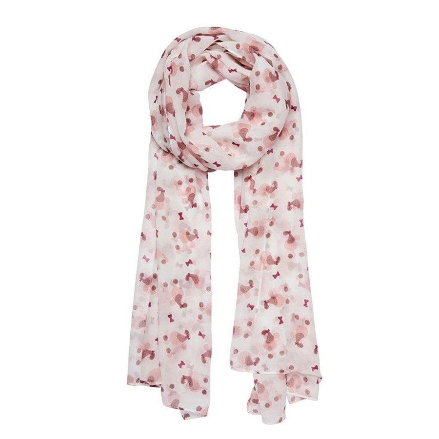 Erstwilder Scarves | Madame Caniche Large Neck Scarf - White