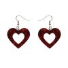 Erstwilder Essential Earrings | Heart Lava Resin Drop Earrings - Red