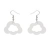 Erstwilder Essential Earrings | Cloud Glitter Resin Drop Earrings - White