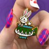 Erstwilder Enamel Pins | Follow The White Rabbit Enamel Pin