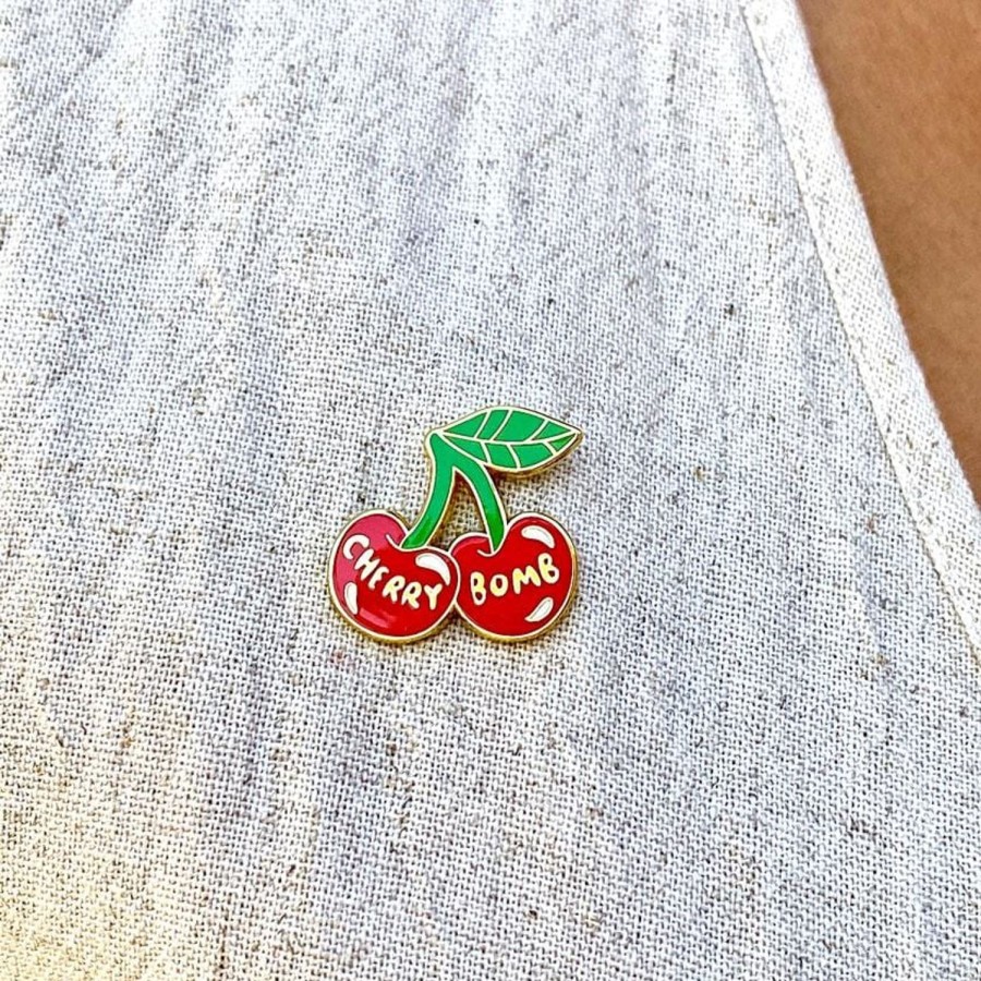 Erstwilder Enamel Pins | Cherry Bomb Enamel Pin