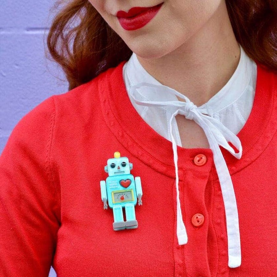 Erstwilder Brooches | Nuts And Bolts Robot Brooch