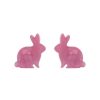 Erstwilder Essential Earrings | Bunny Ripple Resin Stud Earrings - Mauve