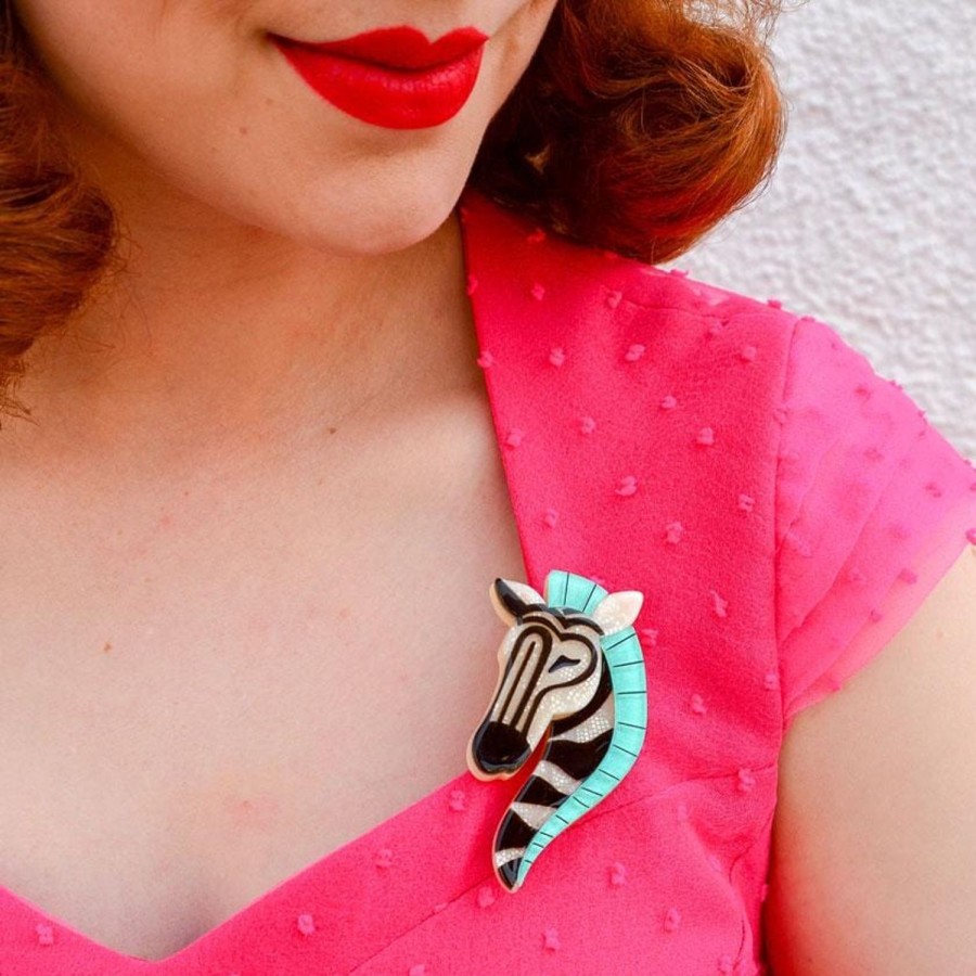 Erstwilder Brooches | Zelda The Zany Zebra Brooch