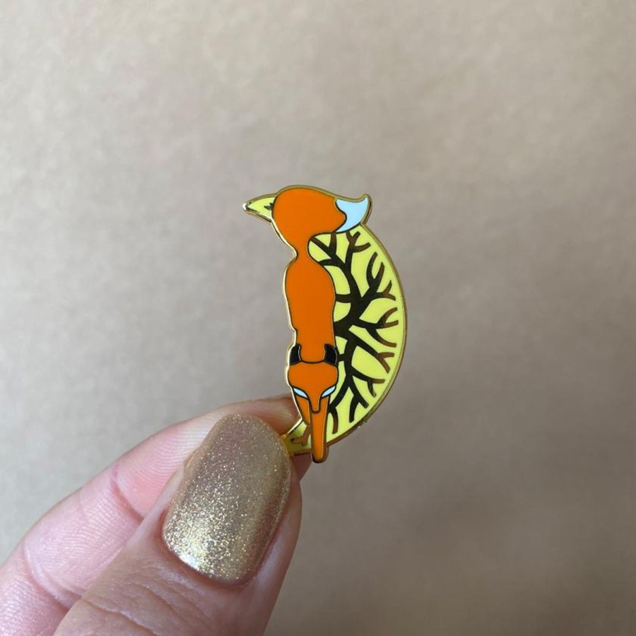 Erstwilder Enamel Pins | The Prowling Fox Enamel Pin