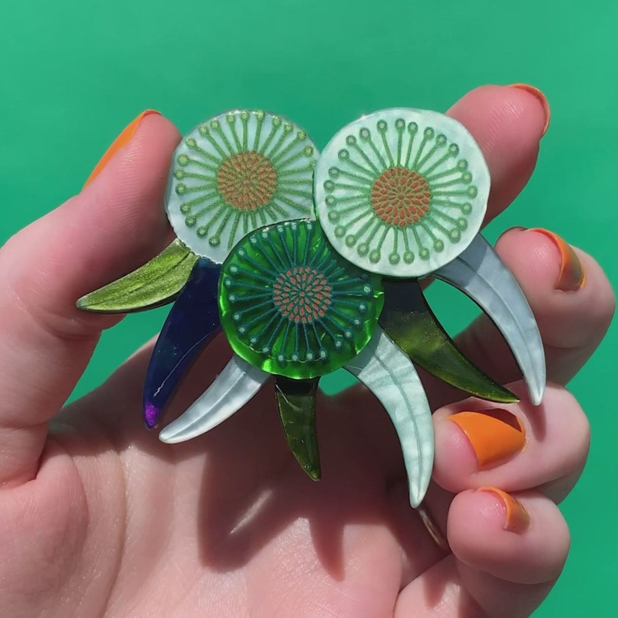 Erstwilder Brooches | Verdant Green Gum Brooch