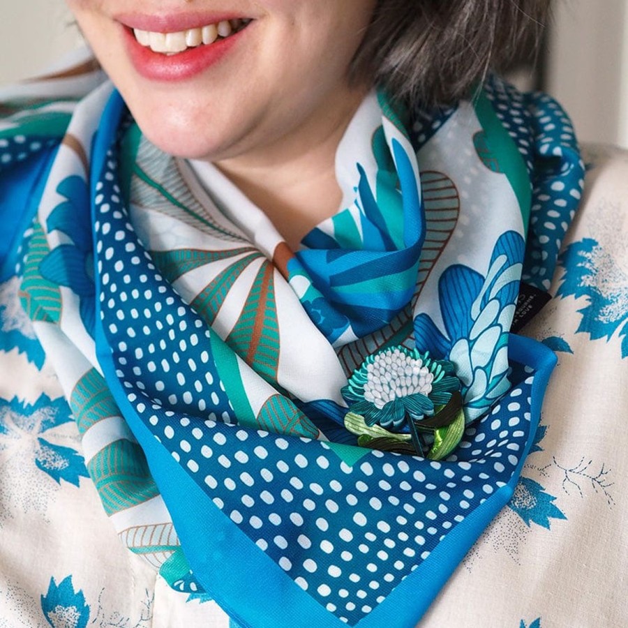 Erstwilder Scarves | Kyrie Kingfisher Square Scarf