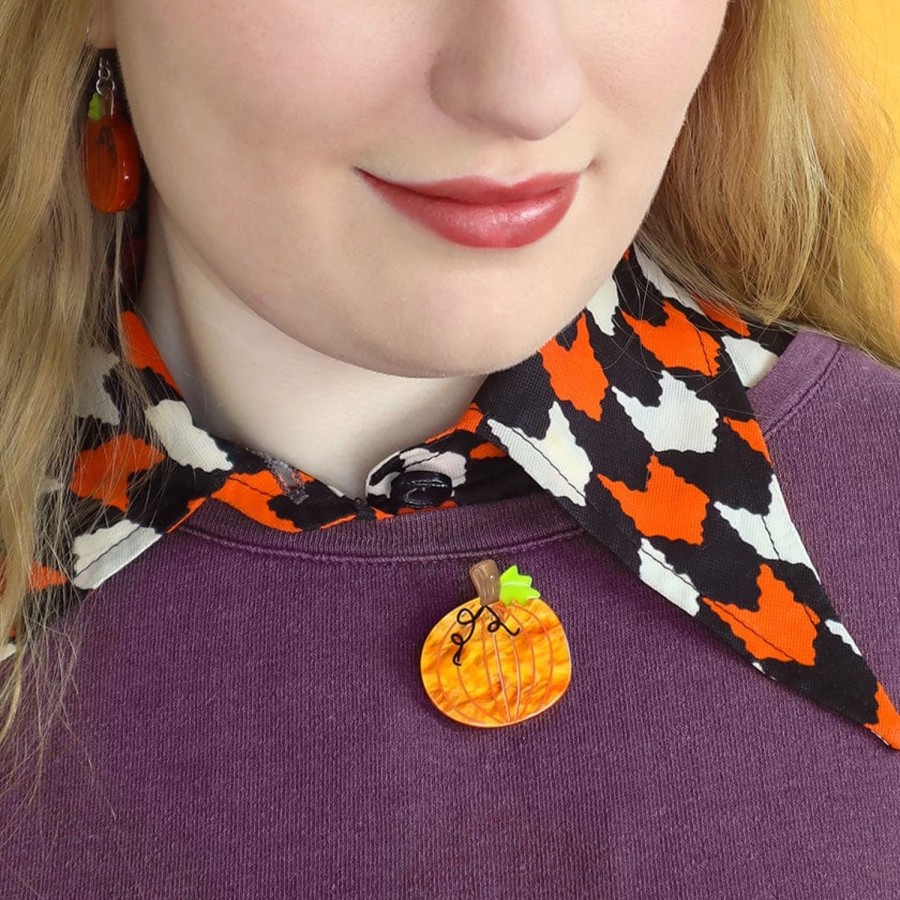 Erstwilder Brooches | Midnight Magic Pumpkin Mini Brooch